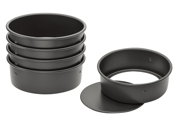 8 Round Cake Pan with Removable Bottom (Black)